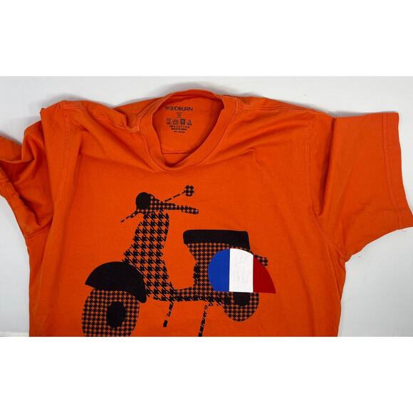 Woodburn Scooter with French Flag Men's Tshirt size M PreOwned in good condition - Picture 5 of 6